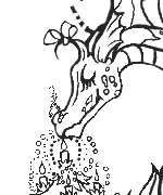 Christmas Dragon Coloring Page